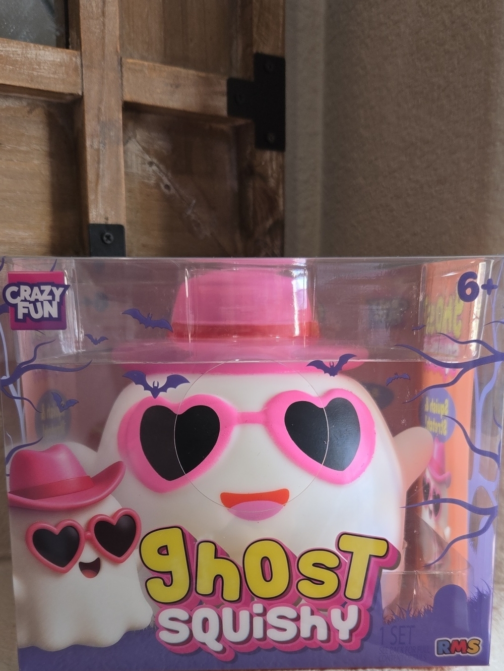 New Crazy Fun Ghost Squishy Toy - Pink and White